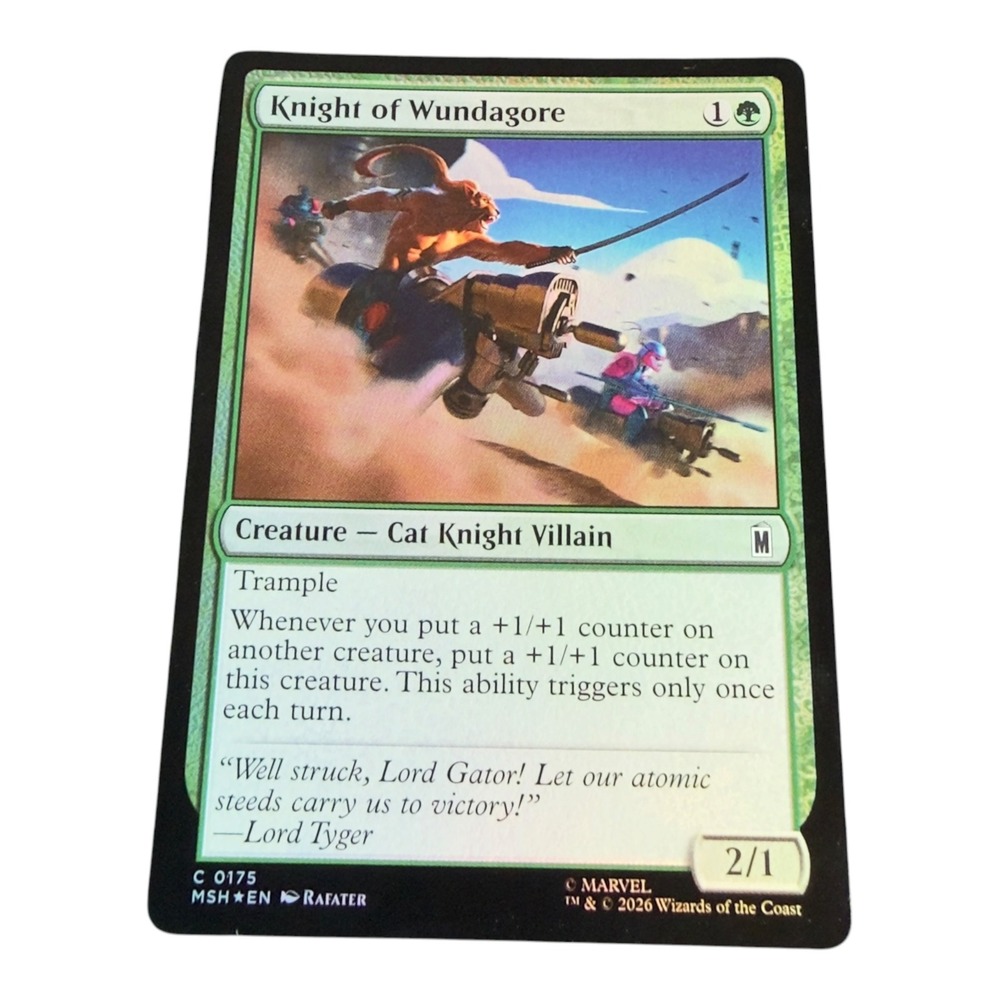 Magic The Gathering Knight of Wundagore 0175 Marvel Secret Lair Mythic Green MTG